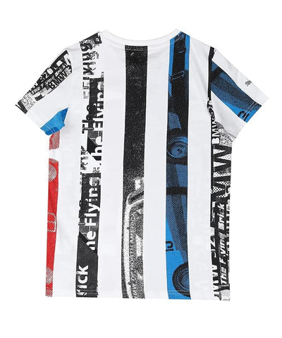 Puma T-Shirt Mms Stripe Multi White