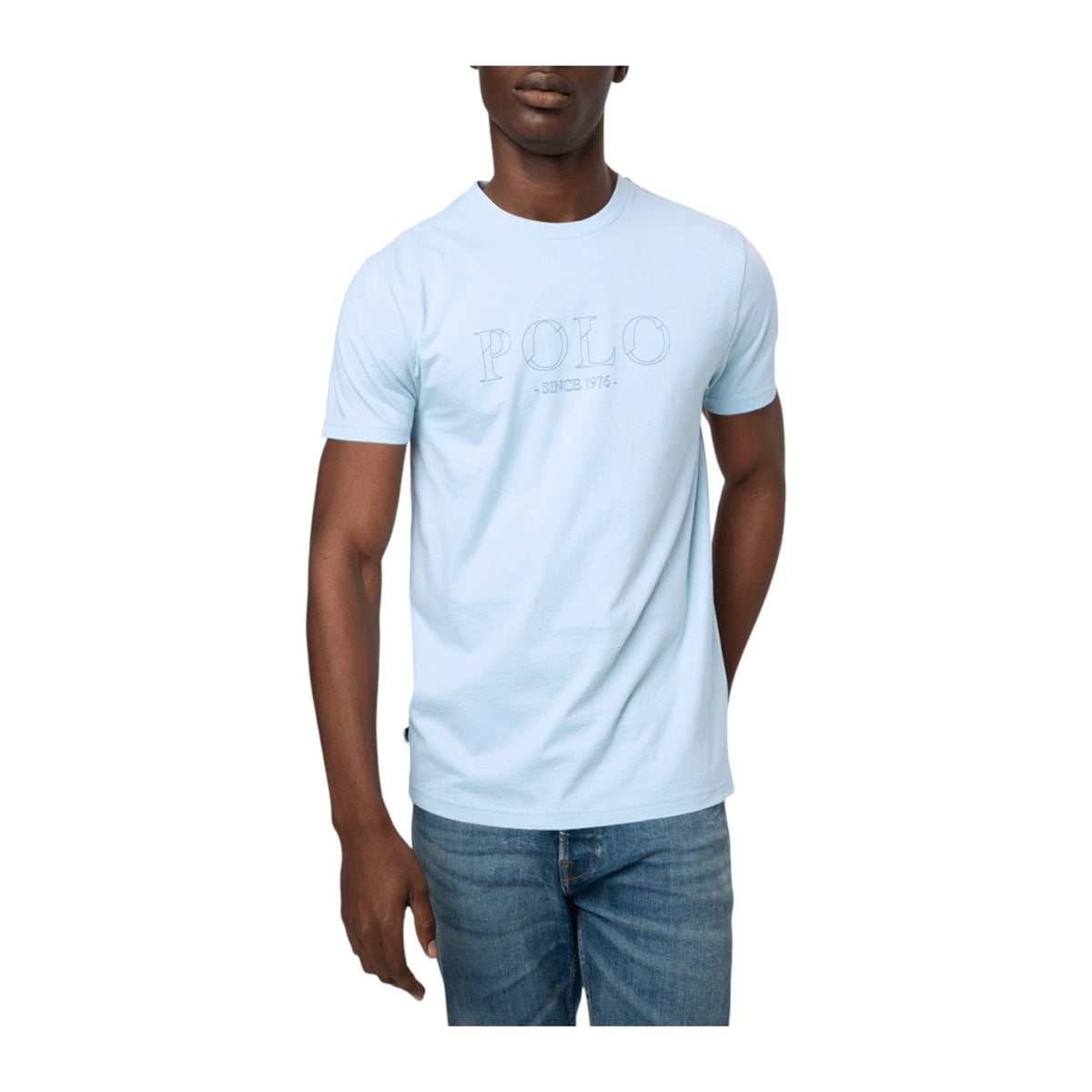 Polo T-Shirt Printed Blue