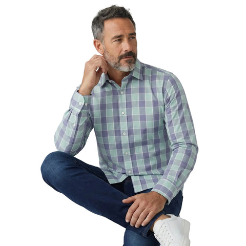 Polo Shirt Mens Long-Sleeve Signature Green