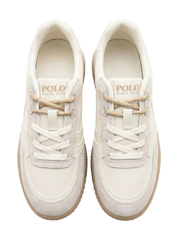 Polo Ladies Sneakers Double Lace Colour Block Off White