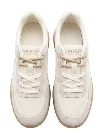 Polo Womens Sneakers Double Lace Colour Block Off White