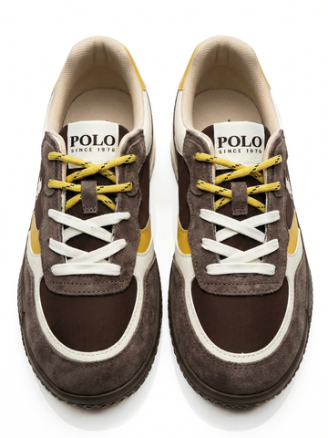 The Polo Heritage Multi-Panel Earth Tone Sneaker ; Womens