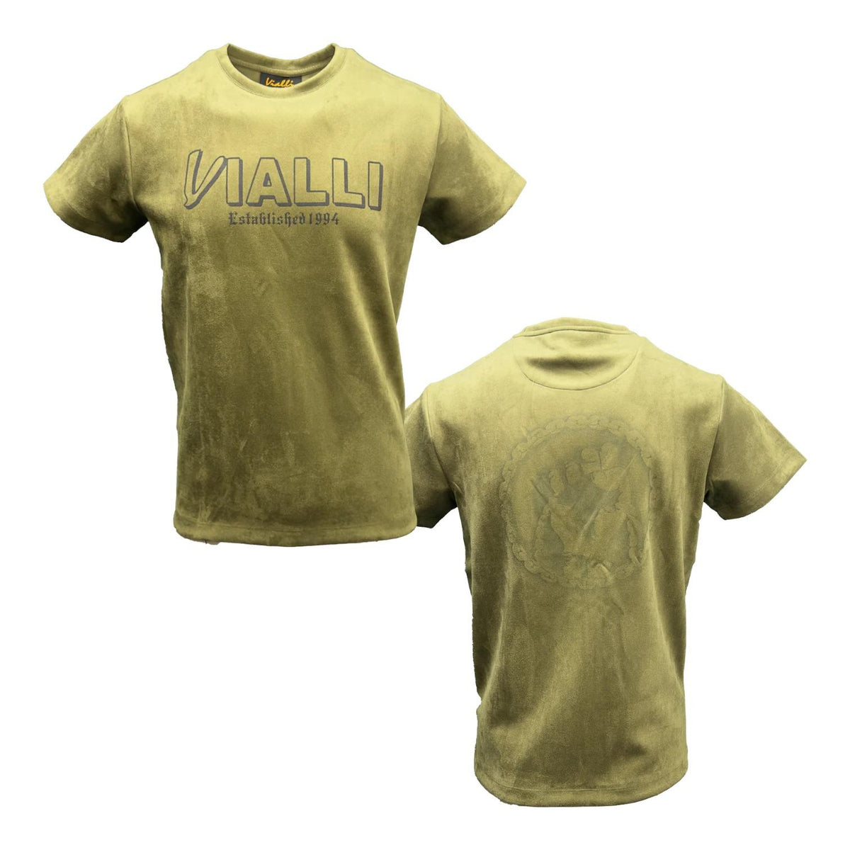 Vialli Crew Imprenta Suede Olive