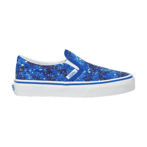 Vans Kids Classic Slip-On Galactic Glow Blue And White