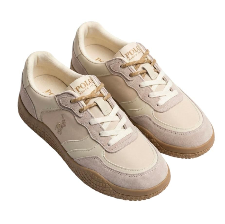 Polo Womens Sneakers Double Lace Colour Block Off White