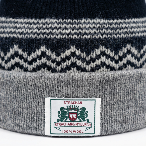 Strachan Plain Black/Grey Beanie