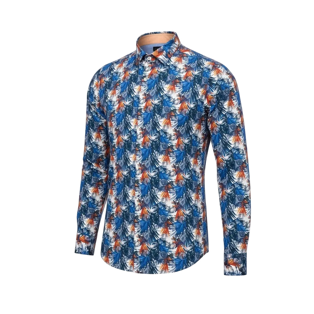 Jonathan D Long-Sleeve Pine Royal Shirt