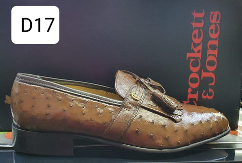 Crockett & Jones Leather Ostrich Tan