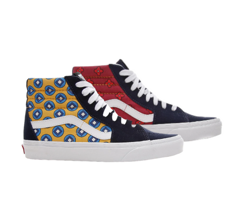 Vans Sk8-Hi Coloured Print Multi Navy/Yellow/Pink