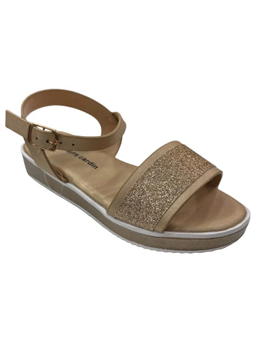 Pierre Cardin Girls Scarlett Sandal Glitter Gold