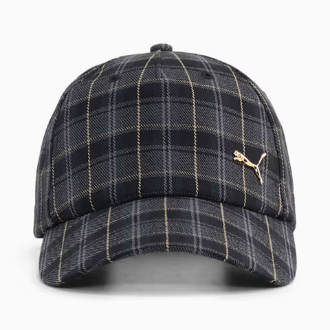 Puma Cap Premium Metal Gold Cat Check Blue