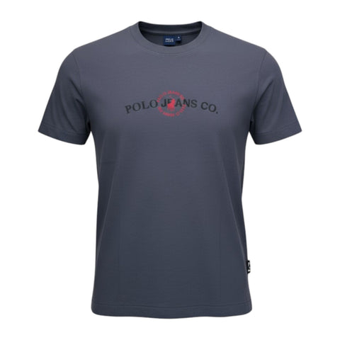 Polo T-Shirt Pjc Puff Logo Charcoal