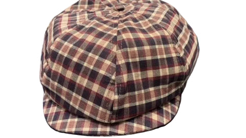 Jonathan D Gino Plaid Newspaper Cap – Vintage Brown Multi