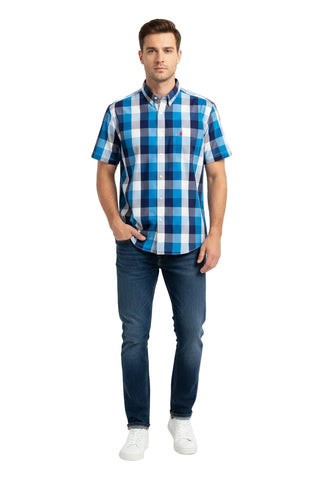 Polo Shirt Mens Short-Sleeve Weekender Blue