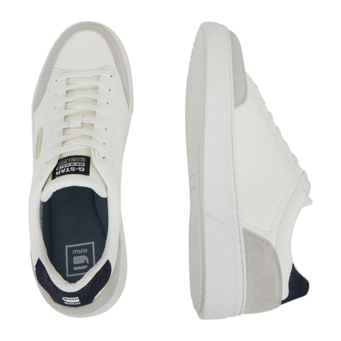 G Star Sneaker Straker Leather White/Navy