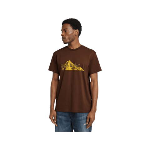 G Star Tee Summit Graphic Brown