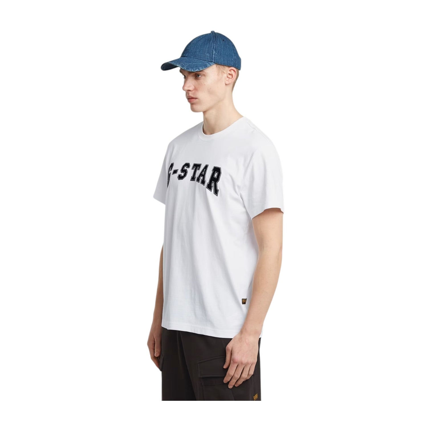 G Star Felt Logo T-Shirt - White