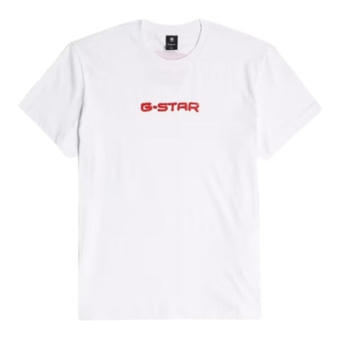 G-Star Short Sleeve Gel Print Crew Neckline T-shirt  - White