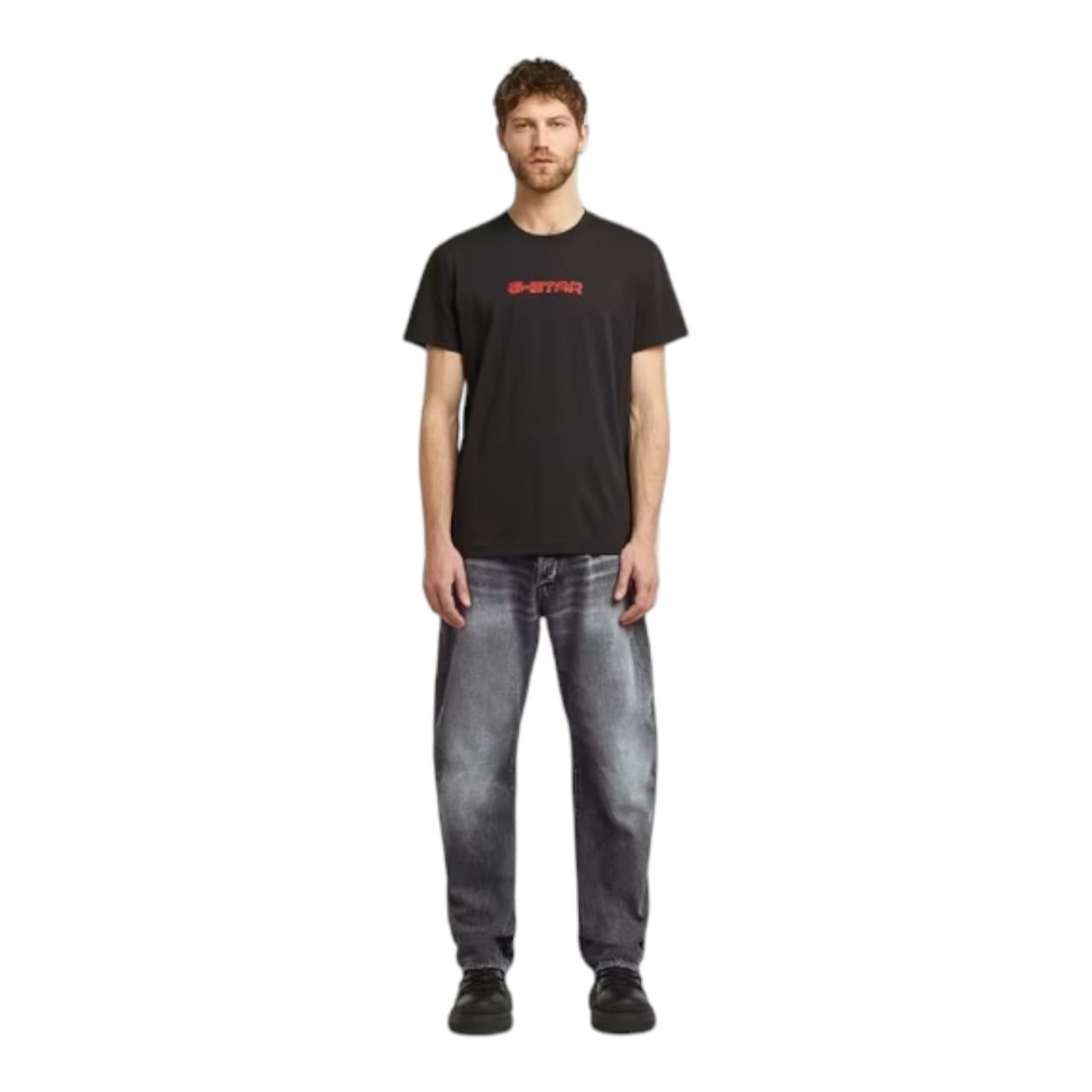 G-Star Short Sleeve Gel Print Crew Neckline T-shirt - Black