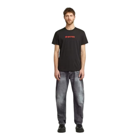 G-Star Short Sleeve Gel Print Crew Neckline T-shirt - Black