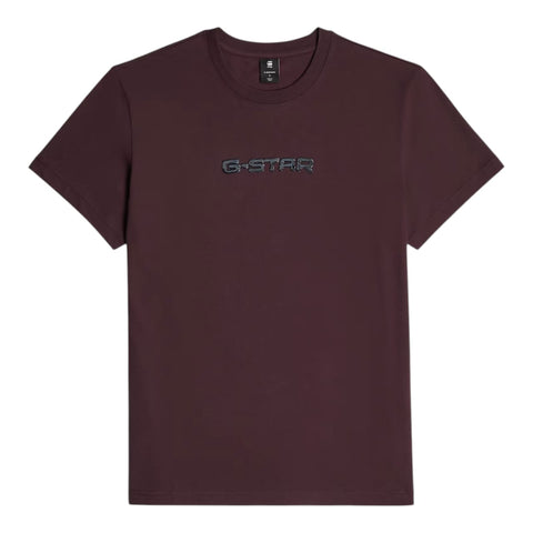 G-Star Short Sleeve Gel Print Crew Neckline T-shirt - Maroon