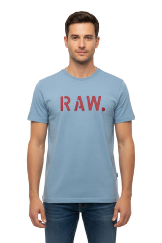 G Star T-Shirt Stencil Azul Blue