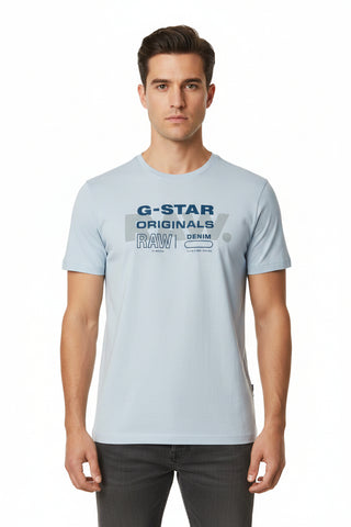 G Star T-Shirt Originals Slim Ice Blue