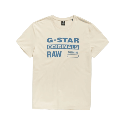 G Star Crew Graphic 8 R T Cream