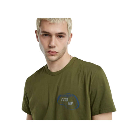 G Star T-Shirt Carabiner Logo R T Dark Moss