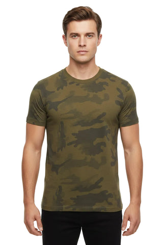 G Star T-Shirt Line Camo Dark Olive