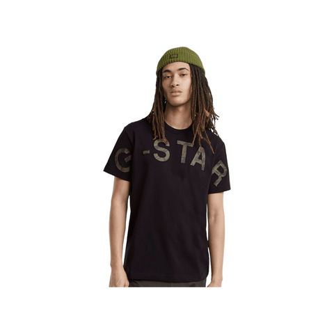 G Star T-Shirt Embro Print Dark Black