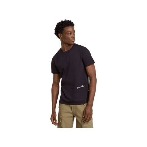 G Star Crew Circle Back Graphic R T Black