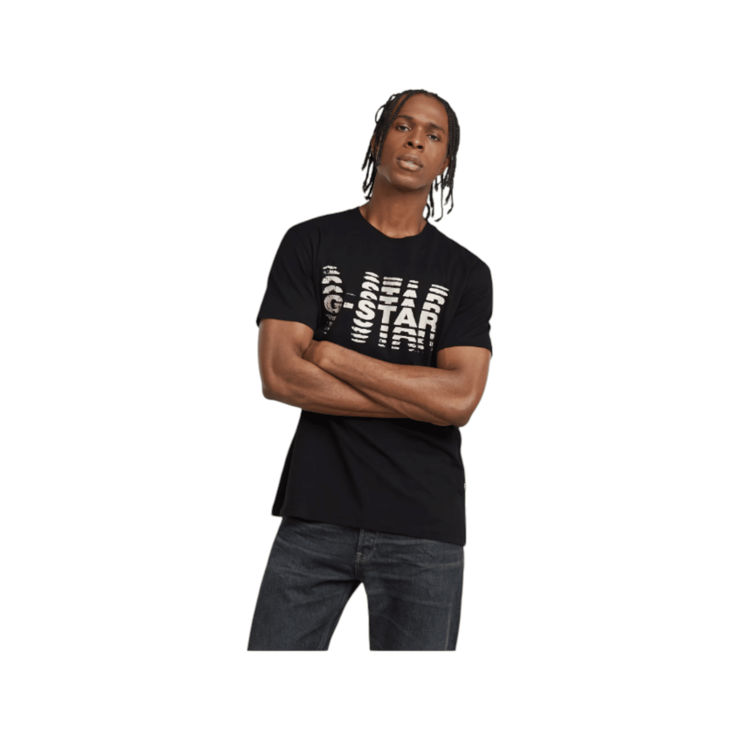 G Star Raw T Shirt Shattered Graphic Black