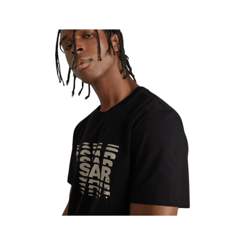 G Star Raw T Shirt Shattered Graphic Black