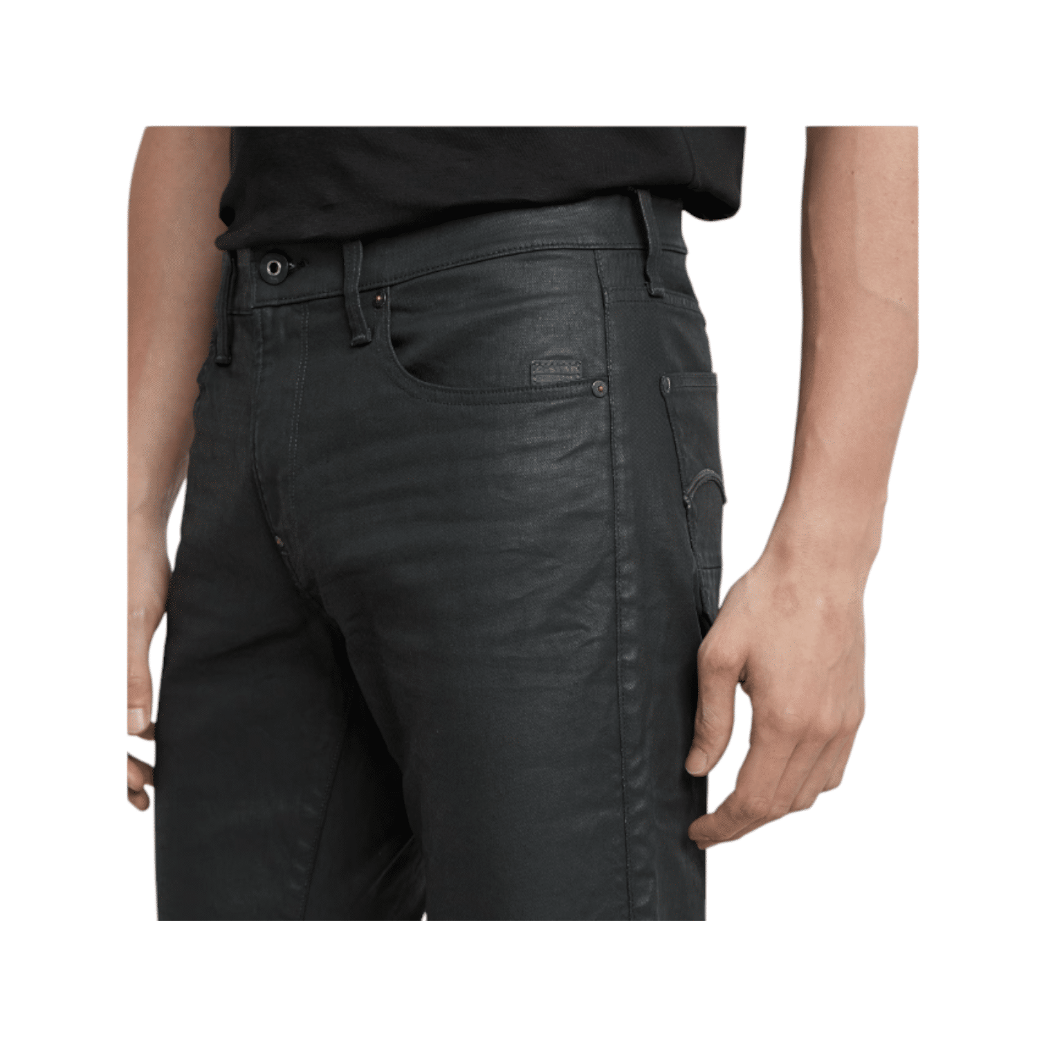 G Star Revend Skinny Wax Black