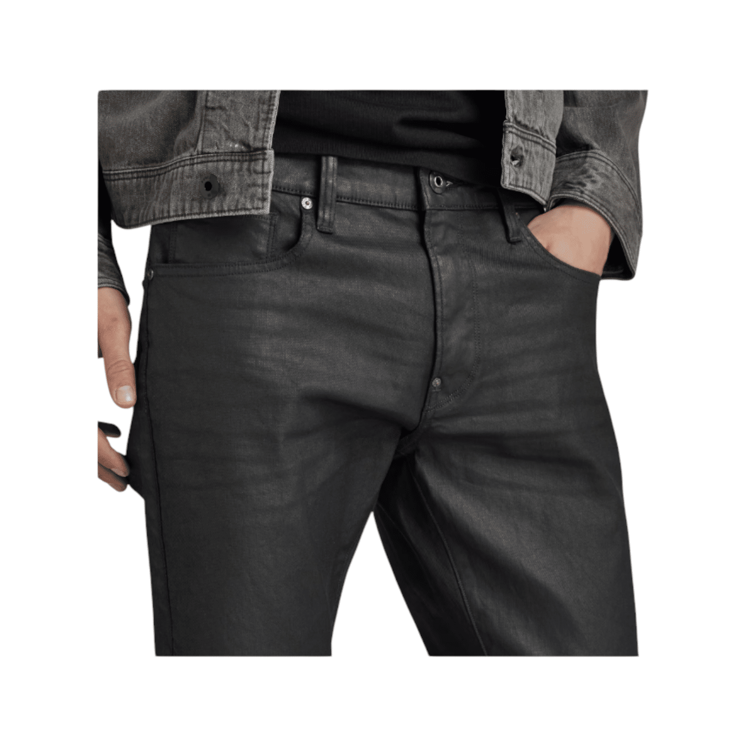 G Star Revend Skinny Wax Black