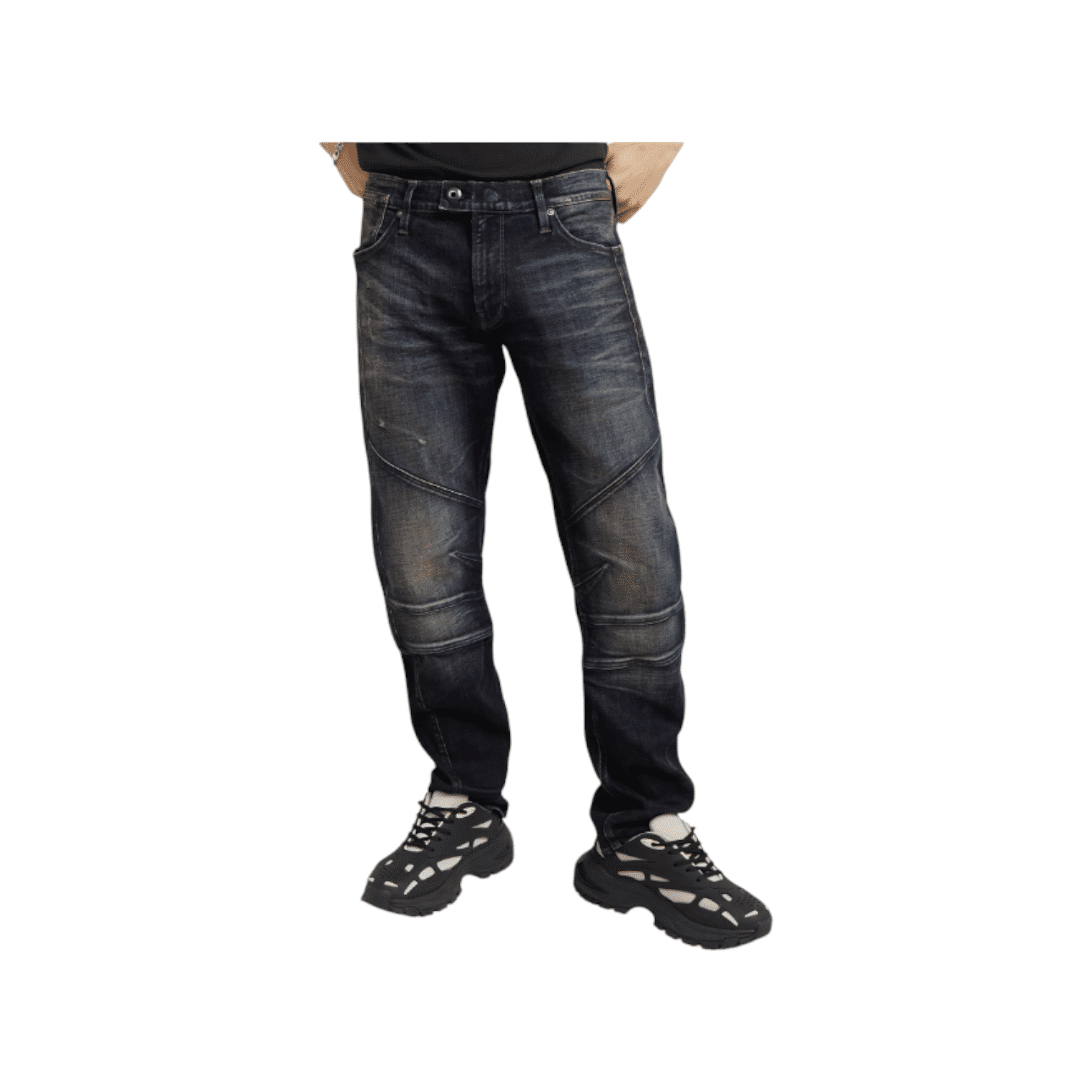 G Star Jeans Moto Cross 3D Slim Worn In Blue