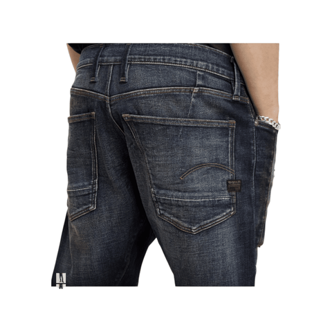 G Star Jeans Moto Cross 3D Slim Worn In Blue