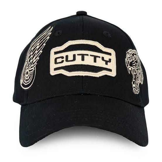 Cutty Triumph Curved Peak Cap – Black / Off-White