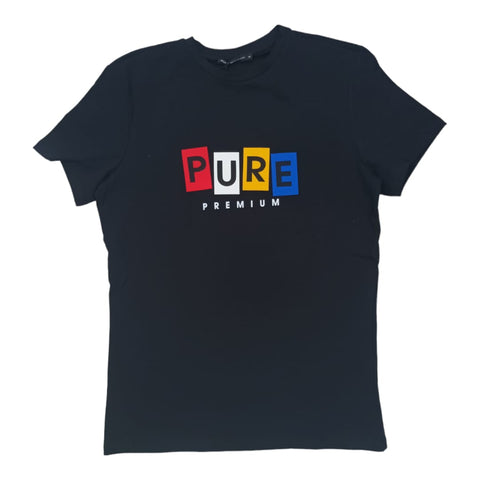 Pure Premium Block T Shirt Black