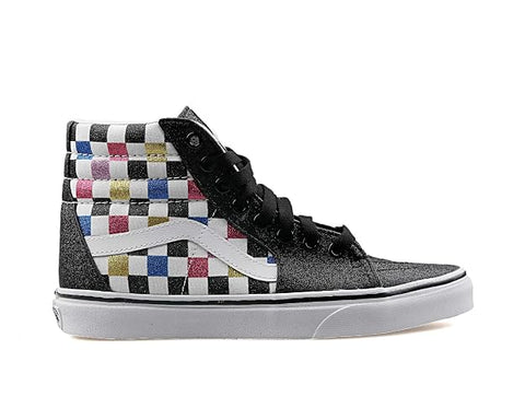 Vans Kids Sk8-Hi Glitter Checkerboard Multi Colour