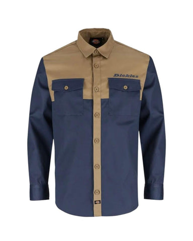 Dickies Tyler Two Tone Shirt Airforce/Khaki