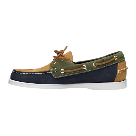Sebago Portland Spinnaker Nubuck Navy/Tan/Olive