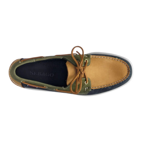 Sebago Portland Spinnaker Nubuck Navy/Tan/Olive