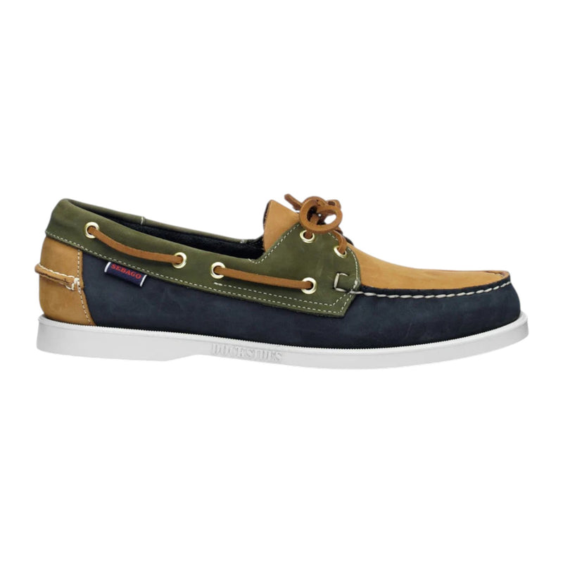 Sebago Portland Spinnaker Nubuck Navy/Tan/Olive