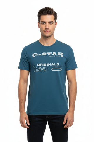 G Star T-Shirt Originals Petrol Blue