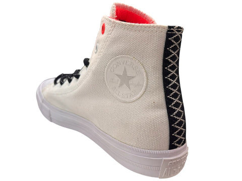 Converse School Kids Chuck Taylor All Star Hi White; Lava And Gum