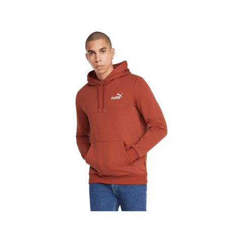 Puma Essential Embroidery Logo Hoodie Fleece Rust Red