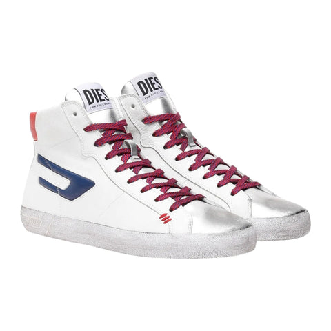 Diesel S-Leroji Mid White Sneakers | High-Top Street Style