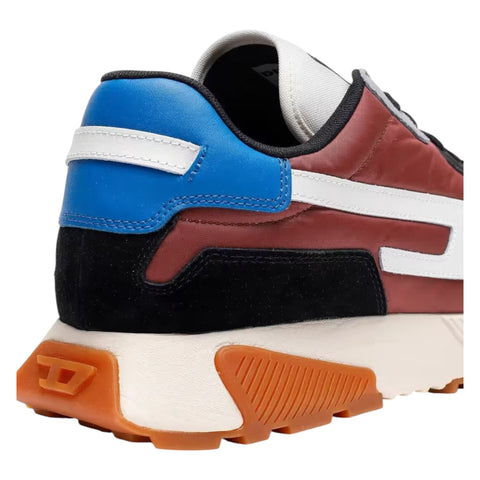 Diesel S-Tyche LL Running Sneakers | Burgundy/Stone/Blue D Logo